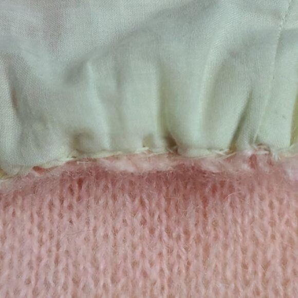 Vintage Handmade 1960's Stunning Wool & Angora Lt. Pink Lined 2 pc. Skirt Set - Picture 12 of 16